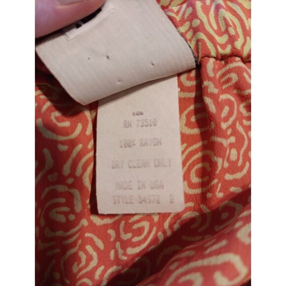 F L Malik Outfit Set Women's L Tank Sz M Maxi Skirt Rayon Ruffle Floral Hippie - Picture 9 of 9